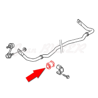 Silent bloc ARRIERE Ø18,7mm 996 + Boxster 986 + 997