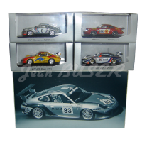 Coffret 4 modèles réduits 1/43e 996 GT3R, 993 RS CUP, 964 RSR, 911 RSR