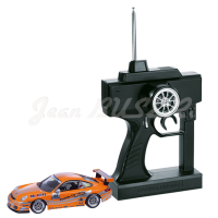 Radio-controlled 1:64 Orange Porsche 997 GT3 CUP VIP scale model