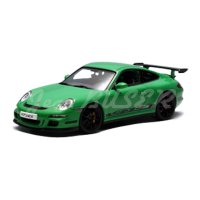 Modèle réduit 1/43e Porsche 997 GT3 RS vert(jantes noires)