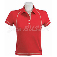 Camisa polo Porsche para mujer color rojo