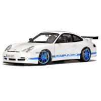 Modèle réduit 1/18e 996 GT3 RS blanc/bleu