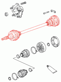 Complete pre-assembled driveshaft, Porsche 964 C4 (89-94)