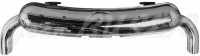 Stainless steel dual tail pipe polished Sport exhaust muffler, 911 (65-73), 70 mm.