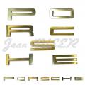 Lettrage Porsche doré sur face avant 356 A (56-59) + 356 Speedster (54-58)